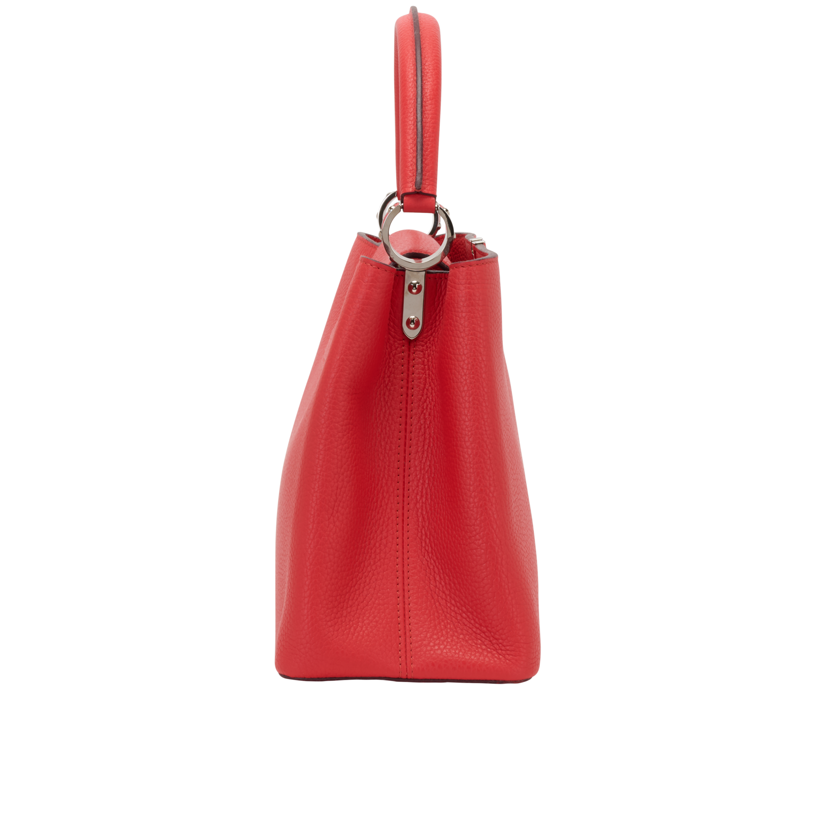 Capucines MM, &pound;1,500, Handbags, Red, Leather, Side view